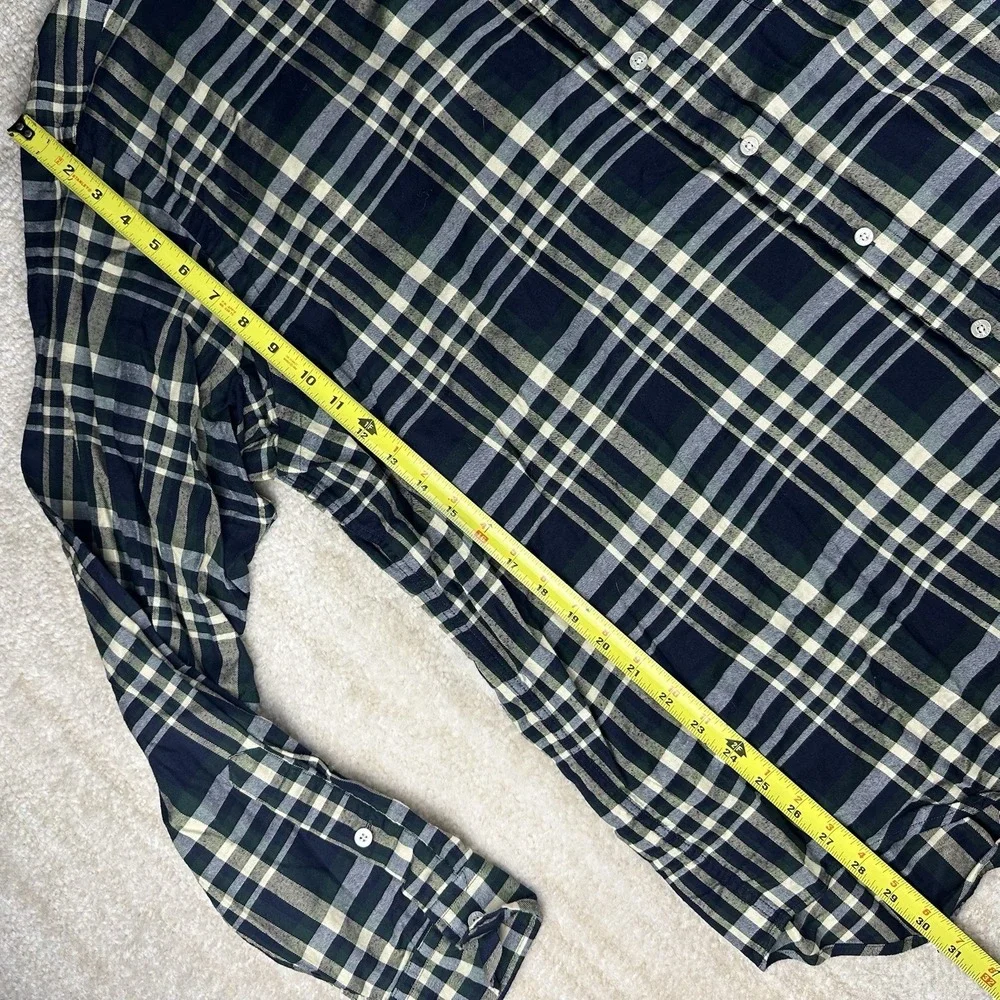 Polo Ralph Lauren Men XXL Long Sleeve Button Down Green Yellow Plaid Golf Cotton